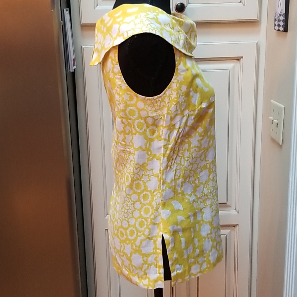 Trina Turk Los Angeles Sleeveless Metallic/Yellow - Picture 2 of 15